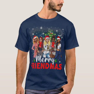メリーFriendsmasクリスマスブラックアフロアフリカン誇りを持ったサン Tシャツ