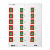 メリーGoatieクリスマスプレゼントラベルシール ラベル (フルシート)