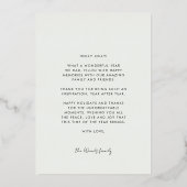 メリーGroovyウェーブレッドタイポグラフィクリスマス 箔シーズンカード (裏面)