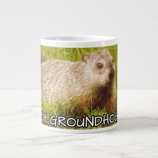 メリーGroundhog Day Mug ジャンボコーヒーマグカップ (正面)