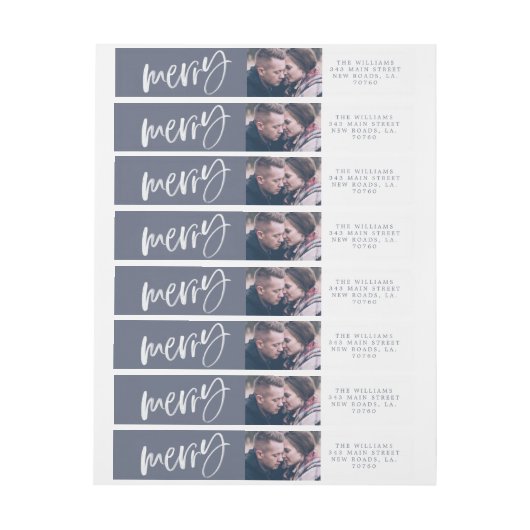 メリーHoliday Wrap Envelopeラベル ラップアラウンドラベル (シート)