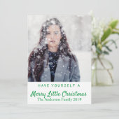 メリーLittle Christmas自分の写真を追加 シーズンカード (スタンド正面)