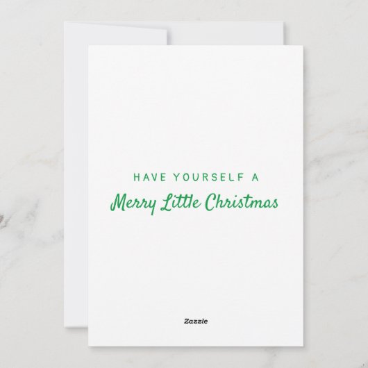 メリーLittle Christmas自分の写真を追加 シーズンカード (裏面)