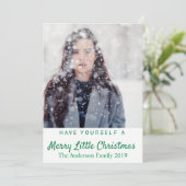 メリーLittle Christmas自分の写真を追加 シーズンカード (スタンド正面)