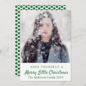 メリーLittle Christmas自分の写真を追加 シーズンカード (正面/裏面)