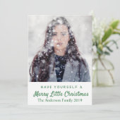 メリーLittle Christmas自分の写真を追加 シーズンカード (スタンド正面)