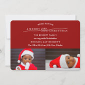 メリーLittle Christmas 2写真誕生のお知らせ シーズンカード (正面)