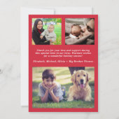 メリーLittle Christmas 4 Photo Birth Announcement シーズンカード (裏面)