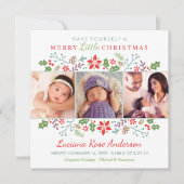メリーLittle Christmas Babys First Photo Collage シーズンカード (正面)