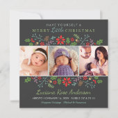 メリーLittle Christmas Babys First Photo Collage シーズンカード (正面)