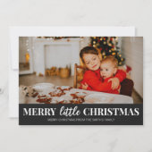 メリーLittle Christmas Blackスクリプモダント写真 シーズンカード (正面)