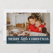 メリーLittle Christmas Blueスクリプモダント写真 シーズンカード (正面)