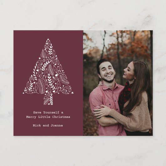 メリーLittle Christmas Budget Family Photo シーズンポストカード (正面)