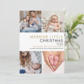 メリーLittle Christmas Photo Birth Announcement シーズンカード (スタンド正面)