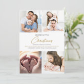 メリーLittle Christmas Photo Birth Announcement シーズンカード (スタンド正面)