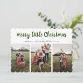 メリーLittle Christmas Script Family Photo シーズンカード (スタンド正面)