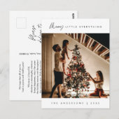 メリーLittle Everything、Christmas、Family Photo ポストカード (正面/裏面)