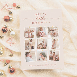 メリーLittle Moments 9写真コラージュのクリスマス シーズンカード
