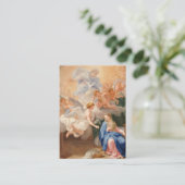 メリーMemorare祈りの言葉の神聖なカードの告知 名刺 (スタンド正面)