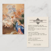 メリーMemorare祈りの言葉の神聖なカードの告知 名刺 (正面/裏面)