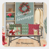 メリーMudroomシーン スクエアシール (正面)