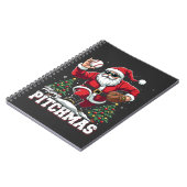 メリーPitchmas Christmas Santa Baseball Lover ノートブック (左側)
