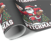 メリーPitchmas Christmas Santa Baseball Lover ラッピングペーパー (ロールコーナー)