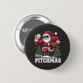 メリーPitchmas Christmas Santa Baseball Lover 缶バッジ (正面&裏面)