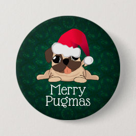 メリーPugmas 3"ラウンドボタン 缶バッジ