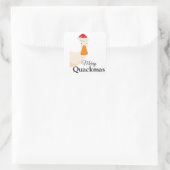 メリーQuackmasクリスマスおもしろいマンガダック スクエアシール (バッグ)
