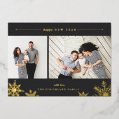 メリーSnowflake New Year Photo 箔シーズンカード (正面)