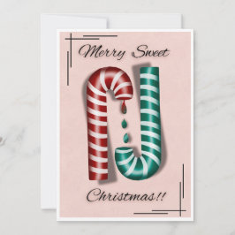メリーSweet Christmas Card -フェスティバルキャンディケーンデ シーズンカード