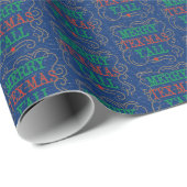 メリーTex-Mas Y'all on Blue ラッピングペーパー (ロールコーナー)