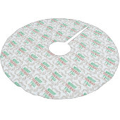 メリーTex-Mas Y'all on White ブラッシュドポリエステルツリースカート (アングル)