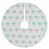 メリーTex-Mas Y'all on White ブラッシュドポリエステルツリースカート (正面)