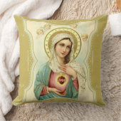 メリーw/cherubsのヴィンテージの完全なハート クッション (ブランケット)