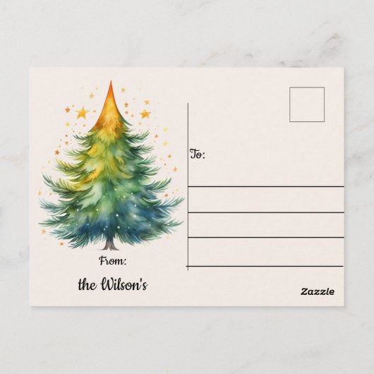 メリーWoof-mas犬クッキーのクリスマスポストカード ポストカード (裏面)