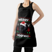 メリーWoofmas Black Lab Christmas Dog Loverクリスマス エプロン (インサイチュ)
