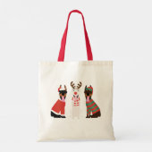 メリーWoofmas Dobermann Christmas Dogs トートバッグ (裏面)