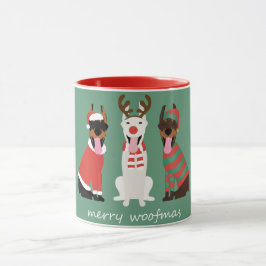 メリーWoofmas Dobermann Christmas Dogs マグカップ