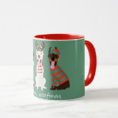 メリーWoofmas Dobermann Christmas Dogs マグカップ (正面右)