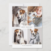 メリーWoofmas Dog Bone Photo Pet Collage シーズンカード (正面)