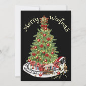 メリーWoofmas Dog Design – ボクサー シーズンカード (裏面)