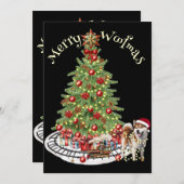 メリーWoofmas Dog Design – 秋田 シーズンカード (正面/裏面)