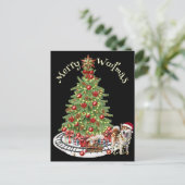 メリーWoofmas Dog Design – 秋田 ポストカード (スタンド正面)