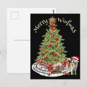 メリーWoofmas Dog Design – 秋田 ポストカード (正面/裏面)