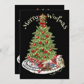 メリーWoofmas Dog Design – 英語ブルドッグ シーズンカード (正面/裏面)