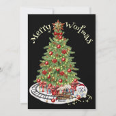 メリーWoofmas Dog Design - Bichon Frise シーズンカード (裏面)