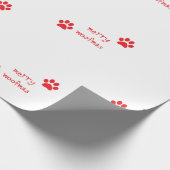 メリーWoofmas Paw Print Redステートメント ラッピングペーパー (角)