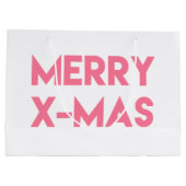 メリーX-Mas、モダンタイポグラフィ抱き枕 ラージペーパーバッグ (裏面)